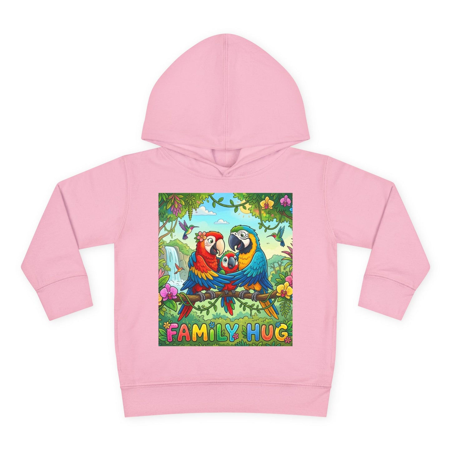 Family Hug Macaw Toddler Pullover Fleece Hoodie