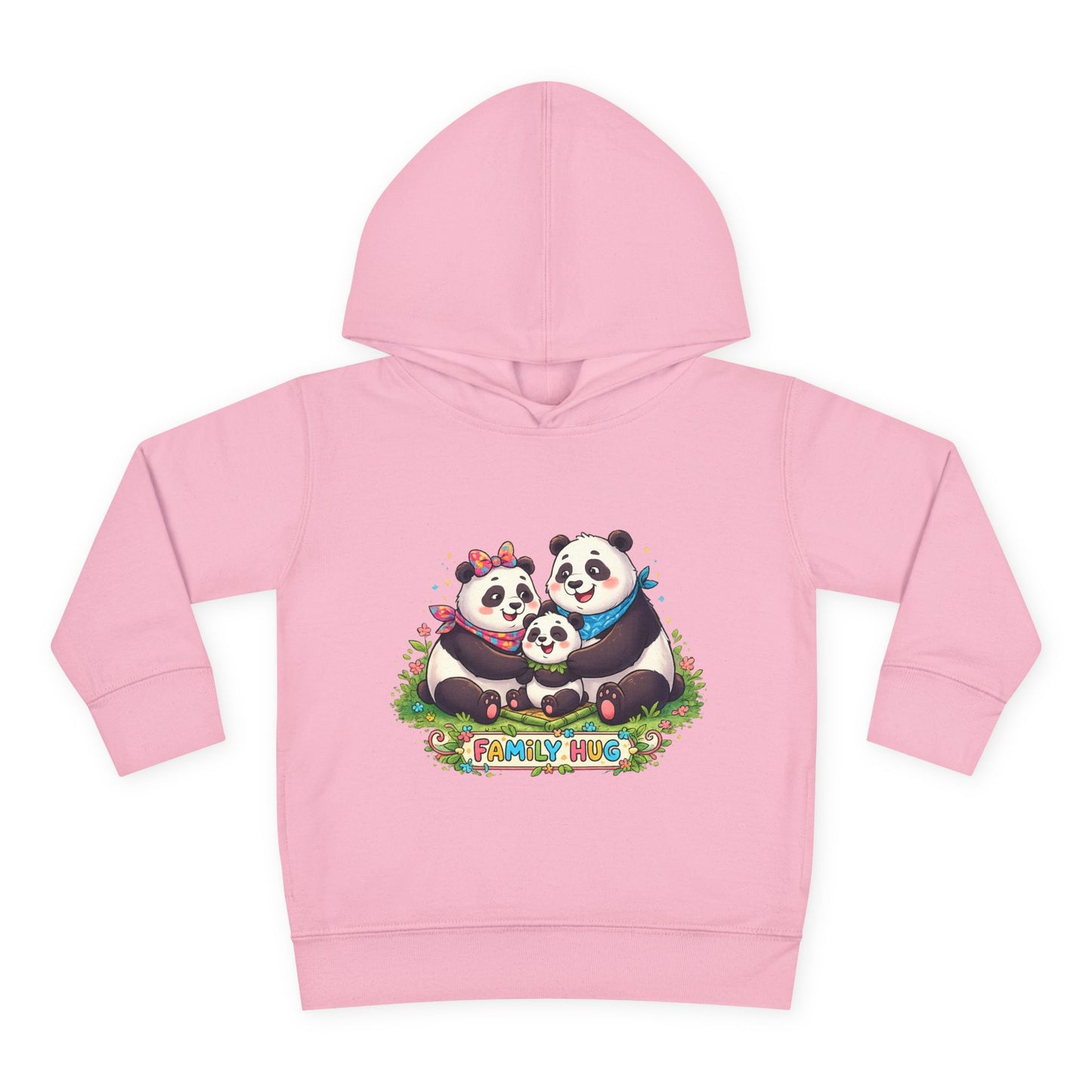 Family Hug Panda Toddler Pullover Fleece Hoodie