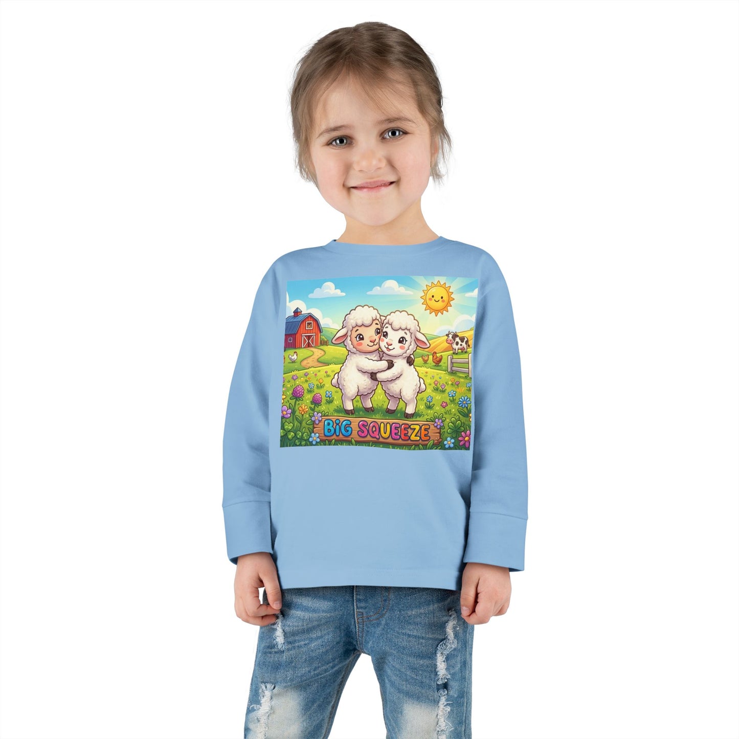 Big Squeeze Lamb Toddler Long Sleeve Tee