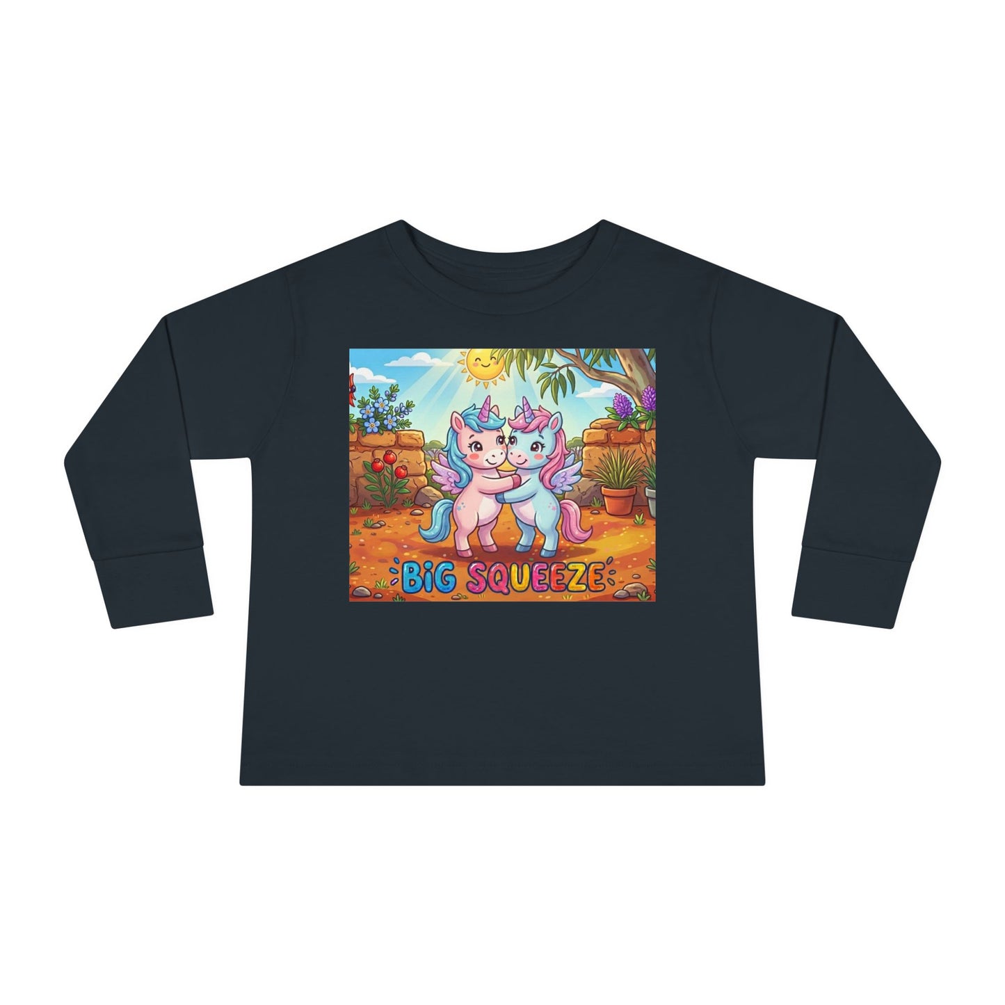 Big Squeeze Unicorn Toddler Long Sleeve Tee