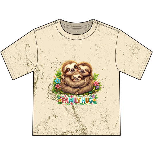 Family Hug Sloth Heavyweight Color Blast Youth T-Shirt