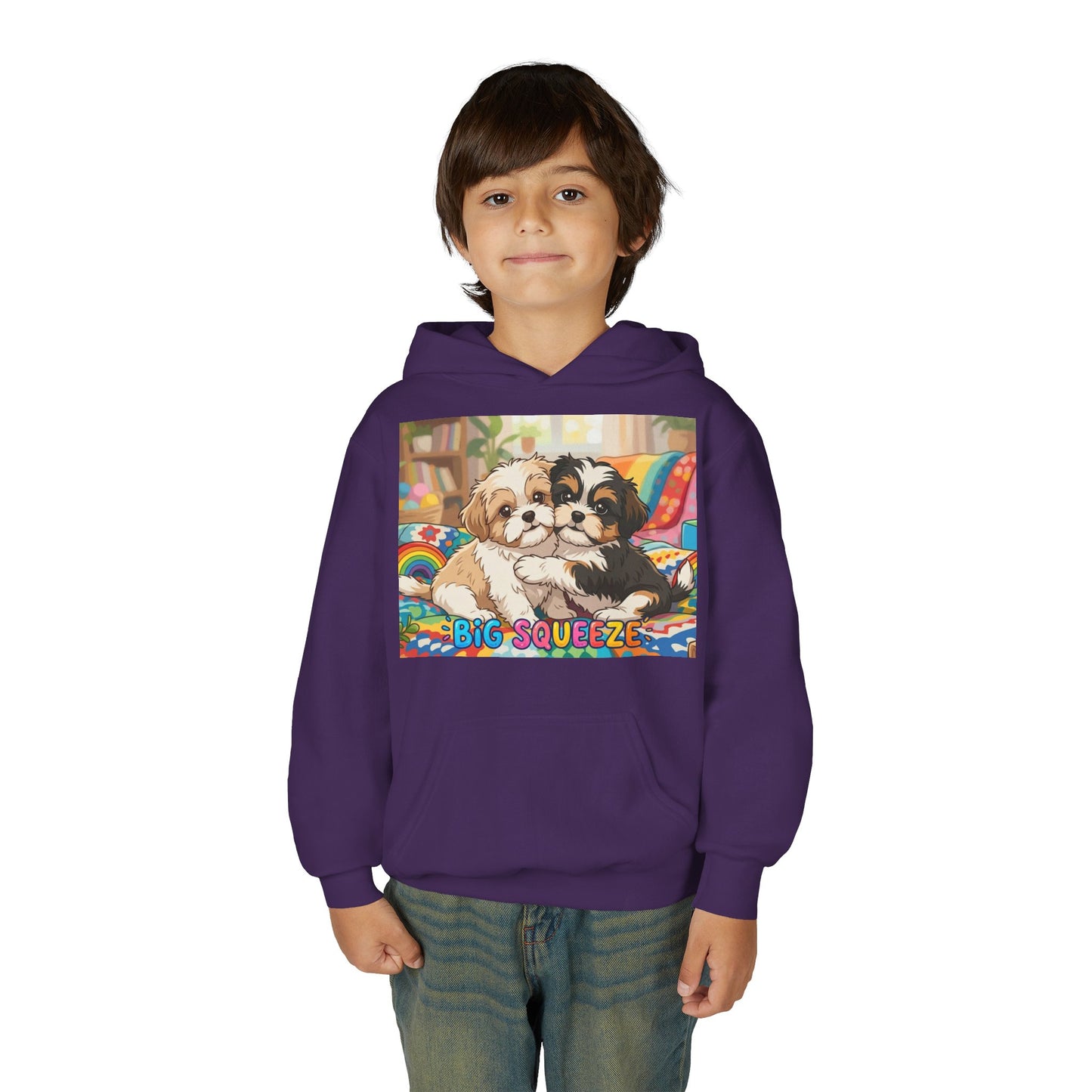 Big Squeeze Shih Tzu Youth Heavy Blend Hooded Sweatshirt