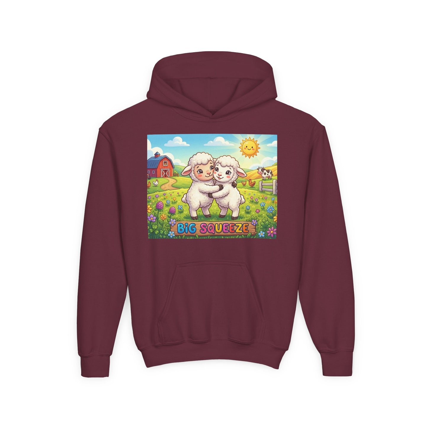 Big Squeeze Lamb Youth Heavy Blend Hooded Sweatshirt