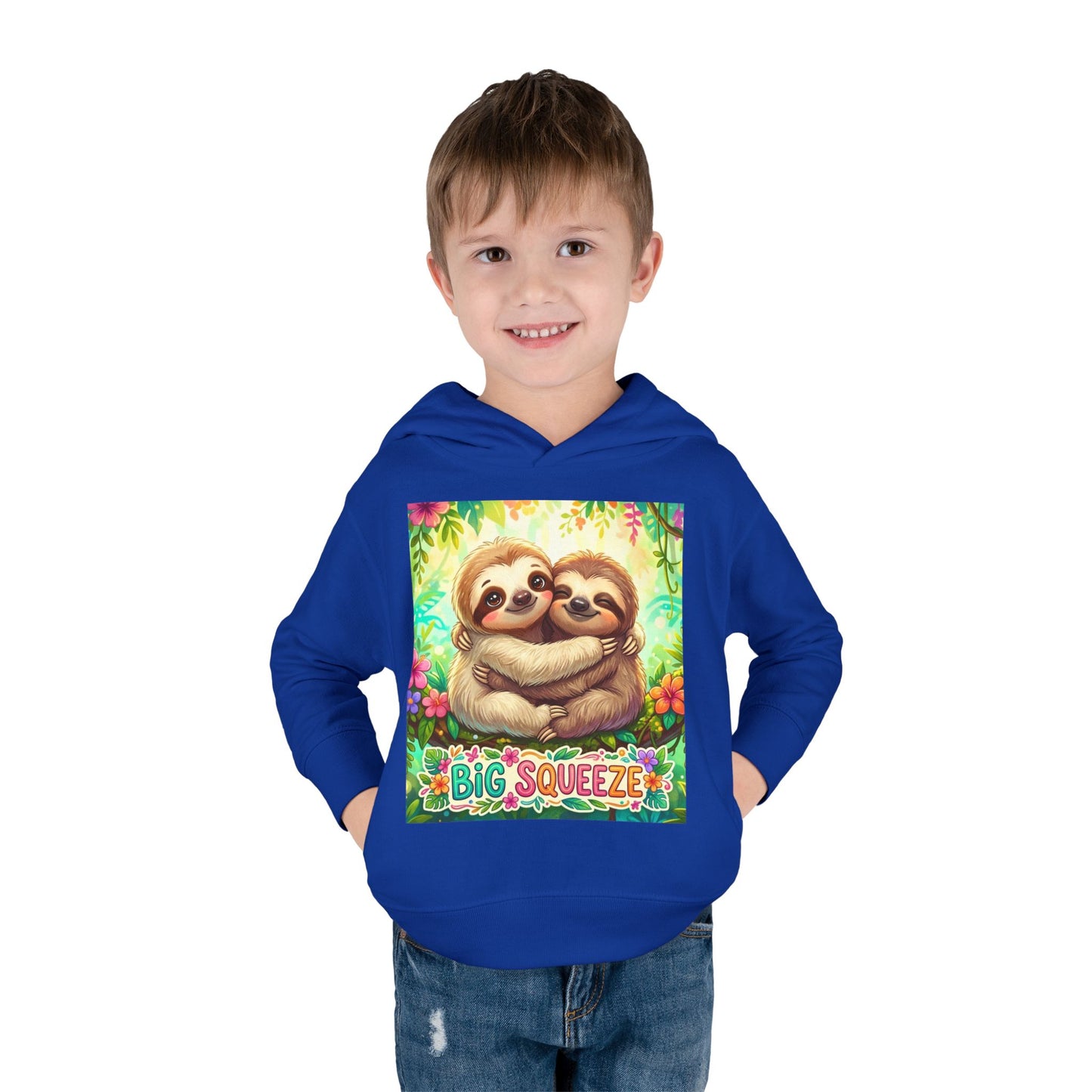 Big Squeeze Sloth Toddler Pullover Fleece Hoodie