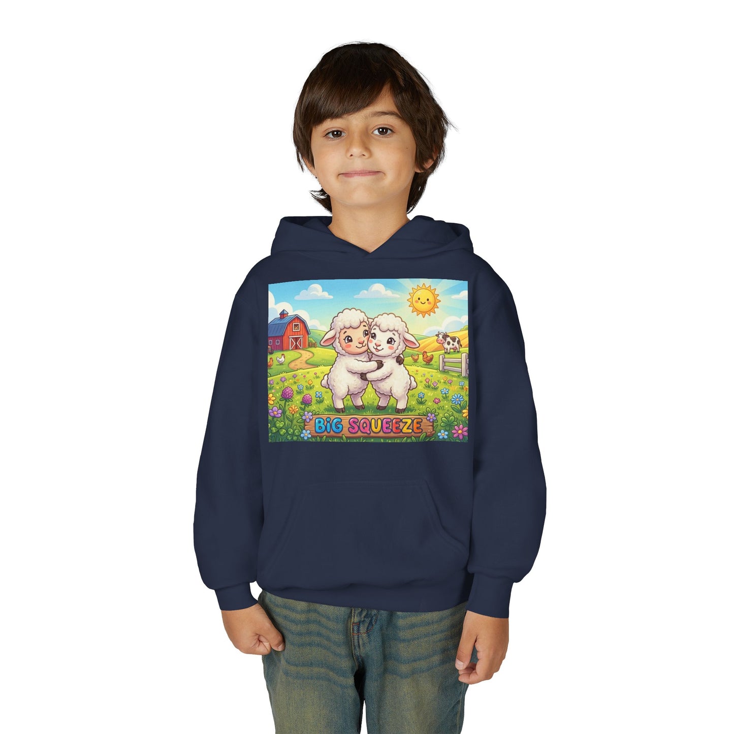 Big Squeeze Lamb Youth Heavy Blend Hooded Sweatshirt