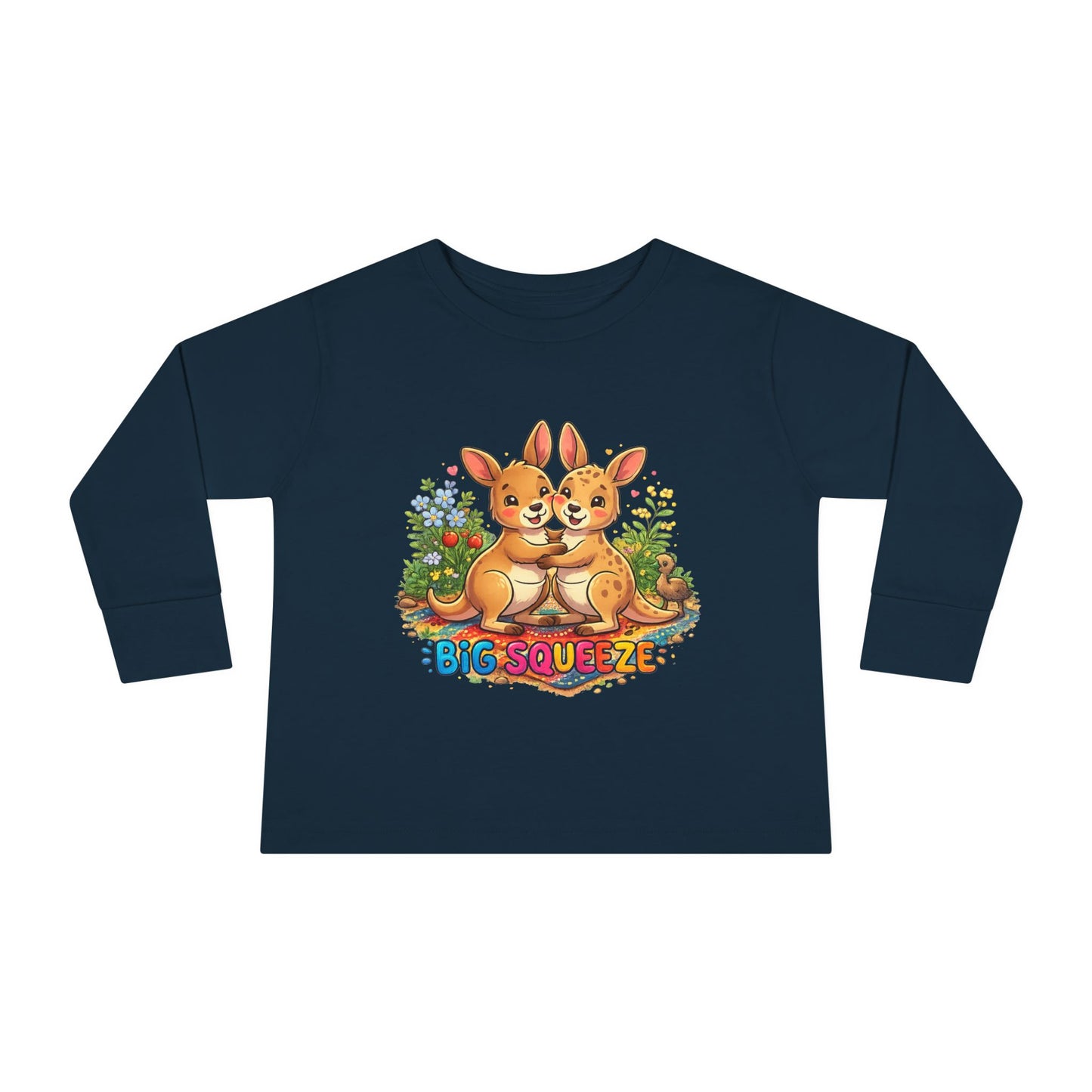 Big Squeeze Kangaroo Toddler Long Sleeve Tee