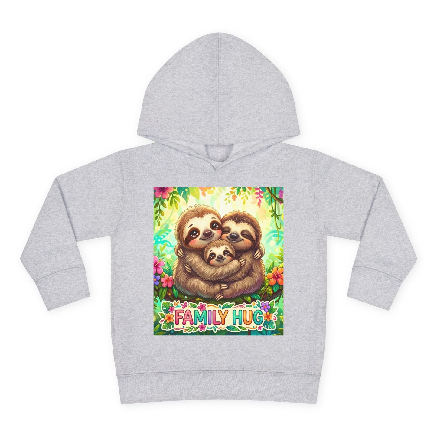 Family Hug Sloth Toddler Pullover Fleece Hoodie