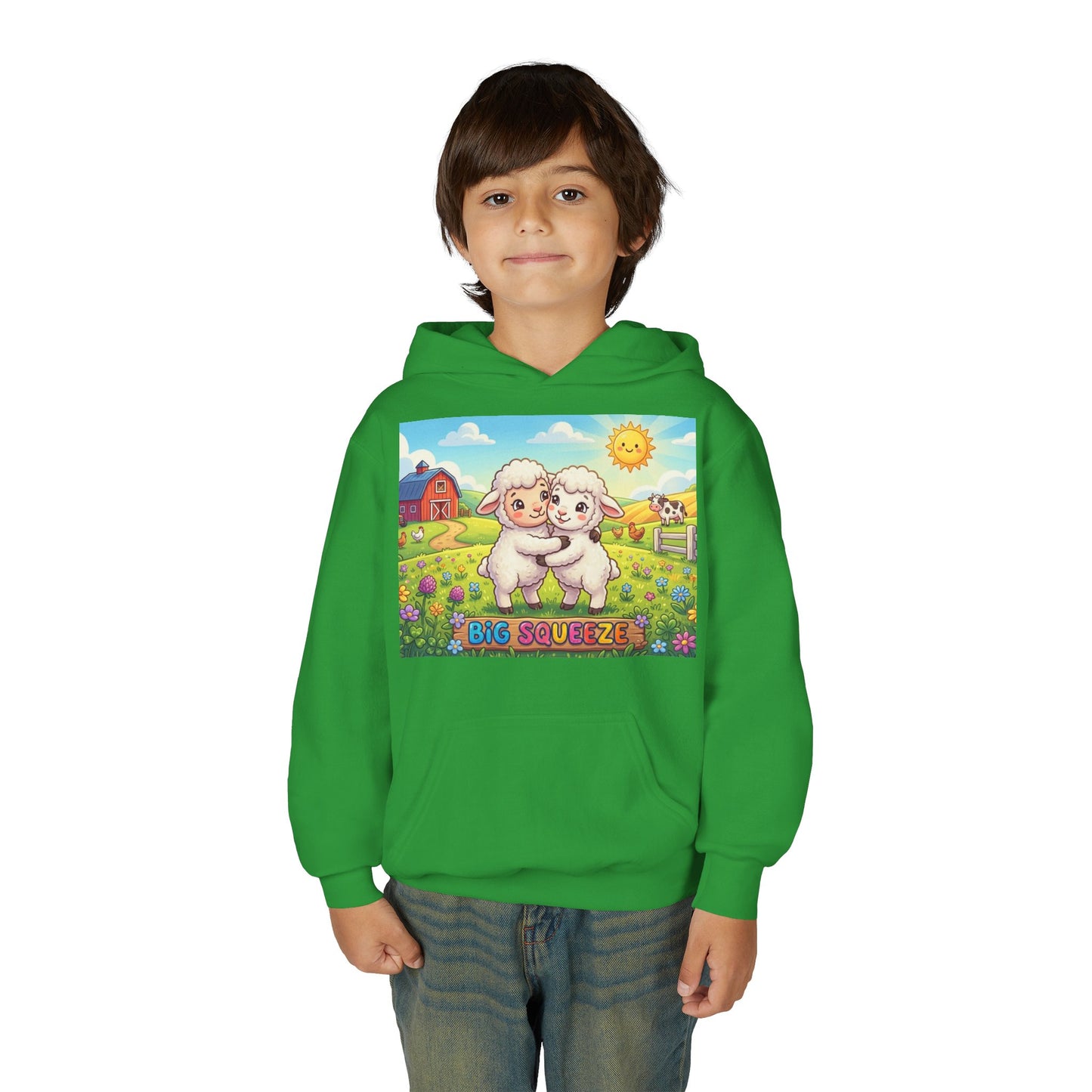 Big Squeeze Lamb Youth Heavy Blend Hooded Sweatshirt