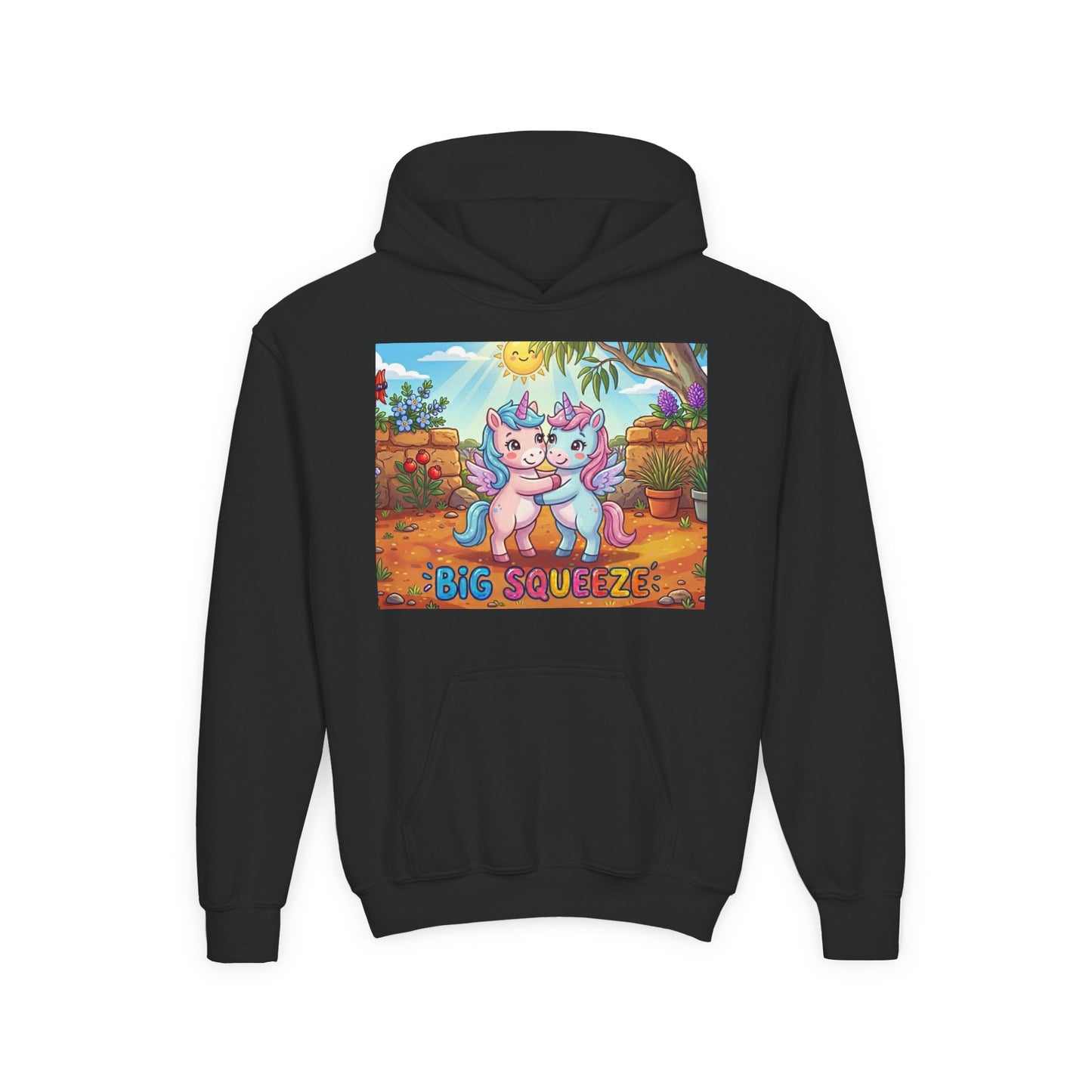 Big Squeeze Unicorn Youth Heavy Blend Hooded Sweatshirt