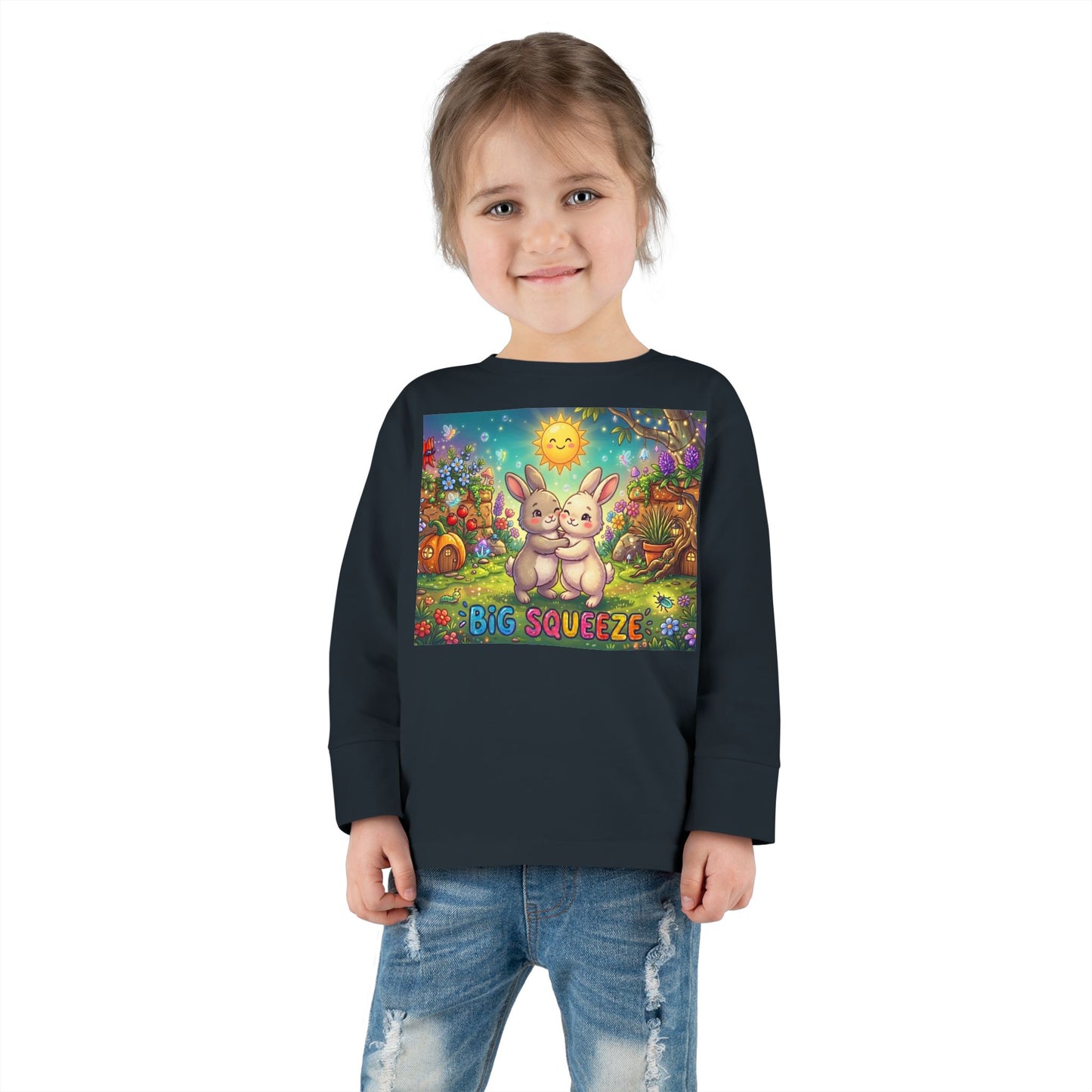 Big Squeeze Bunny Toddler Long Sleeve Tee
