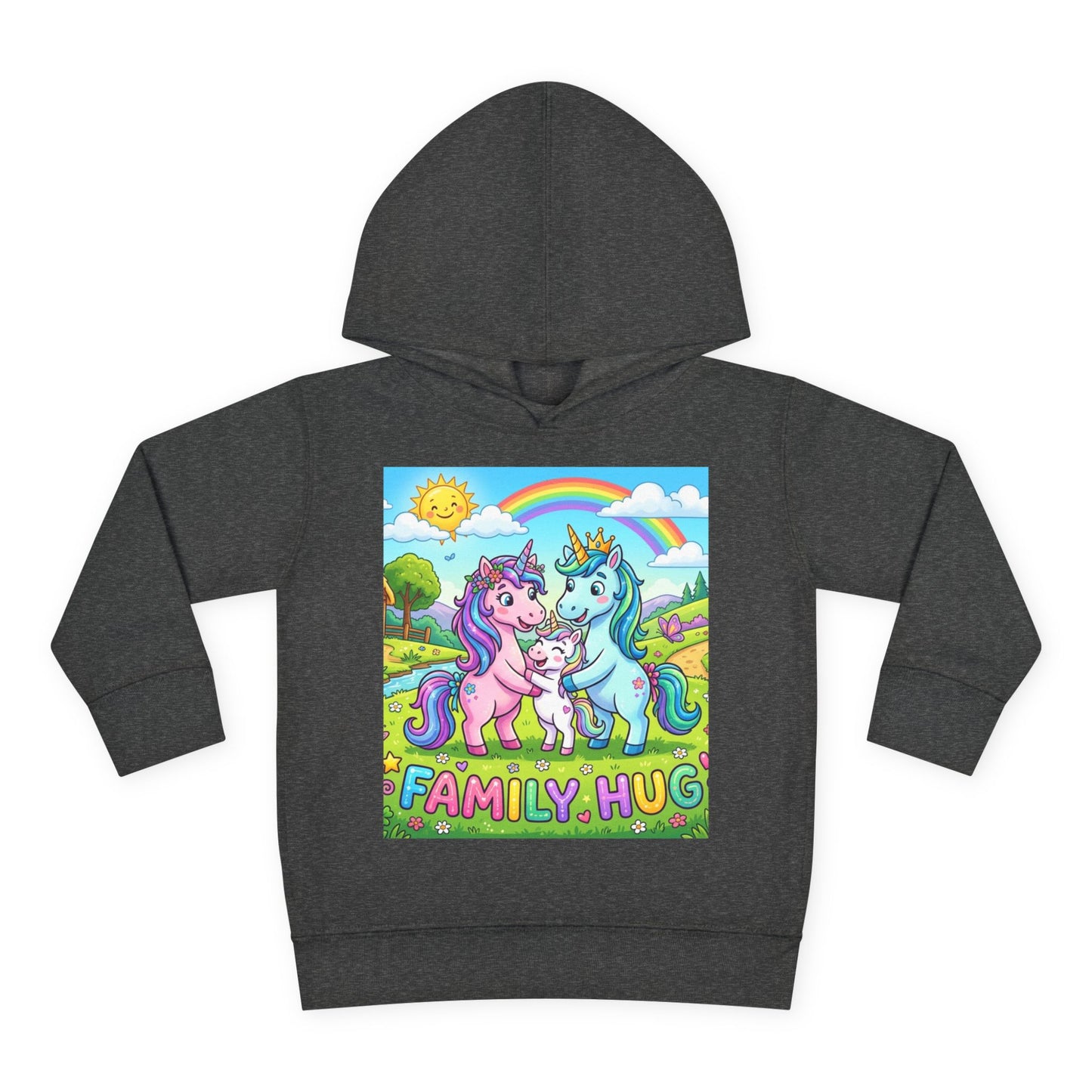 Family Hug Unicorn Toddler Pullover Fleece Hoodie