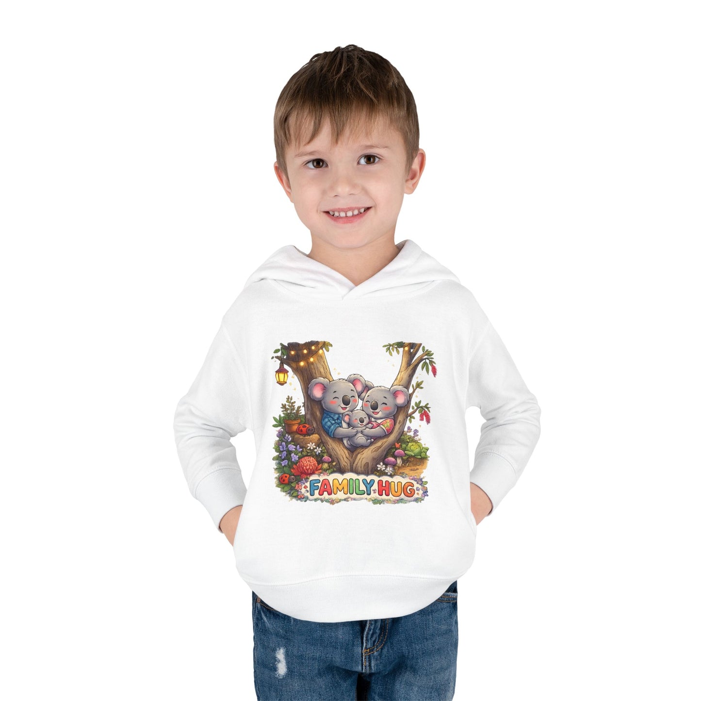 Family Hug Koala Toddler Pullover Fleece Hoodie