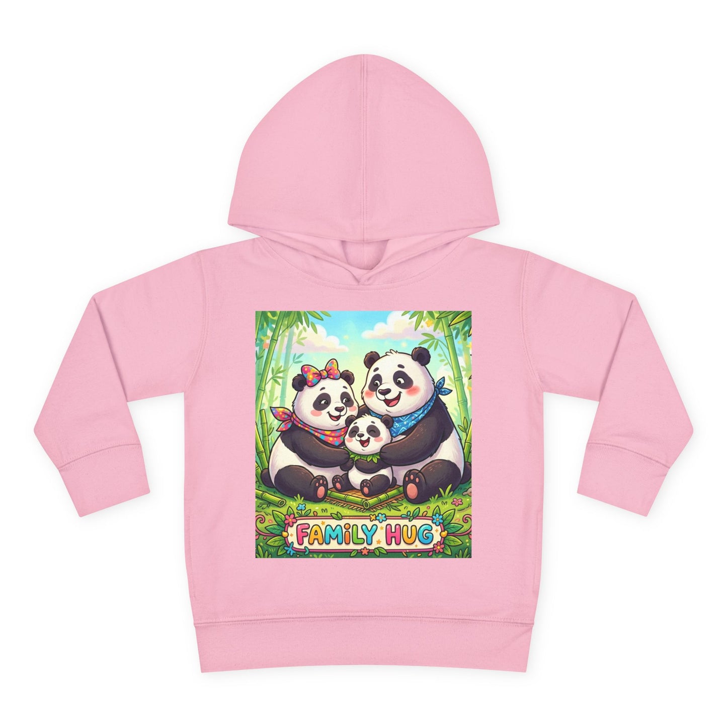 Family Hug Panda Toddler Pullover Fleece Hoodie