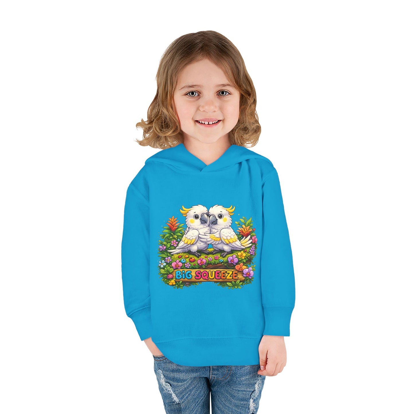 Big Squeeze Cockatoo Toddler Pullover Fleece Hoodie