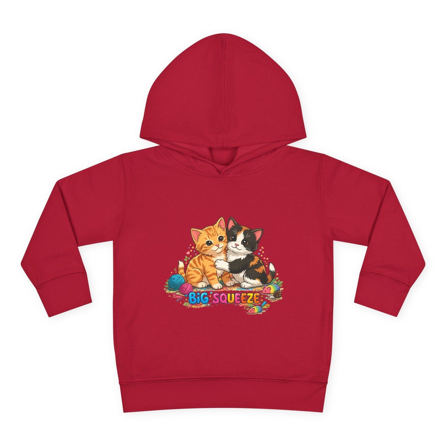 Big Squeeze Kitten Toddler Pullover Fleece Hoodie