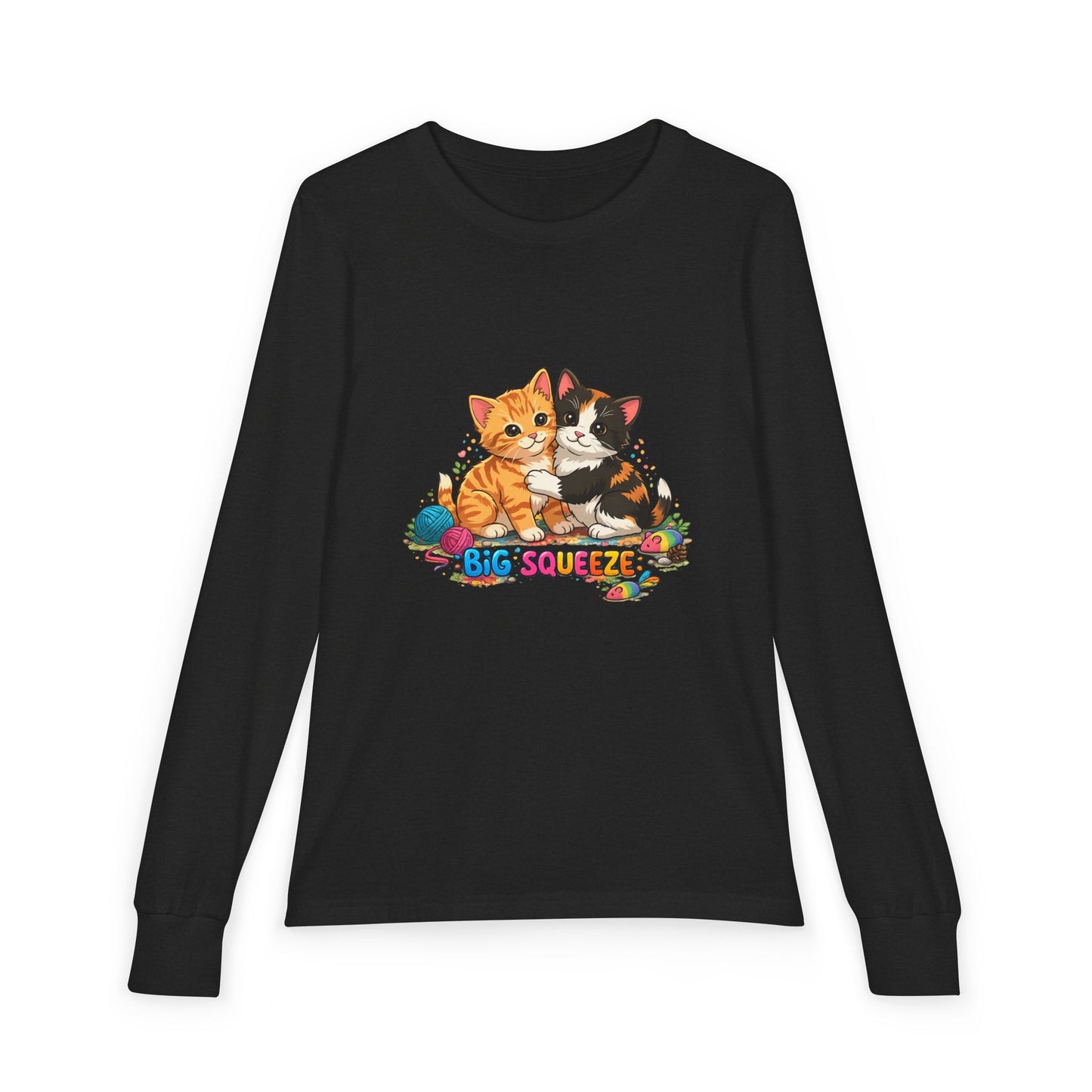Big Squeeze Kitten Youth Jersey Long Sleeve Tee