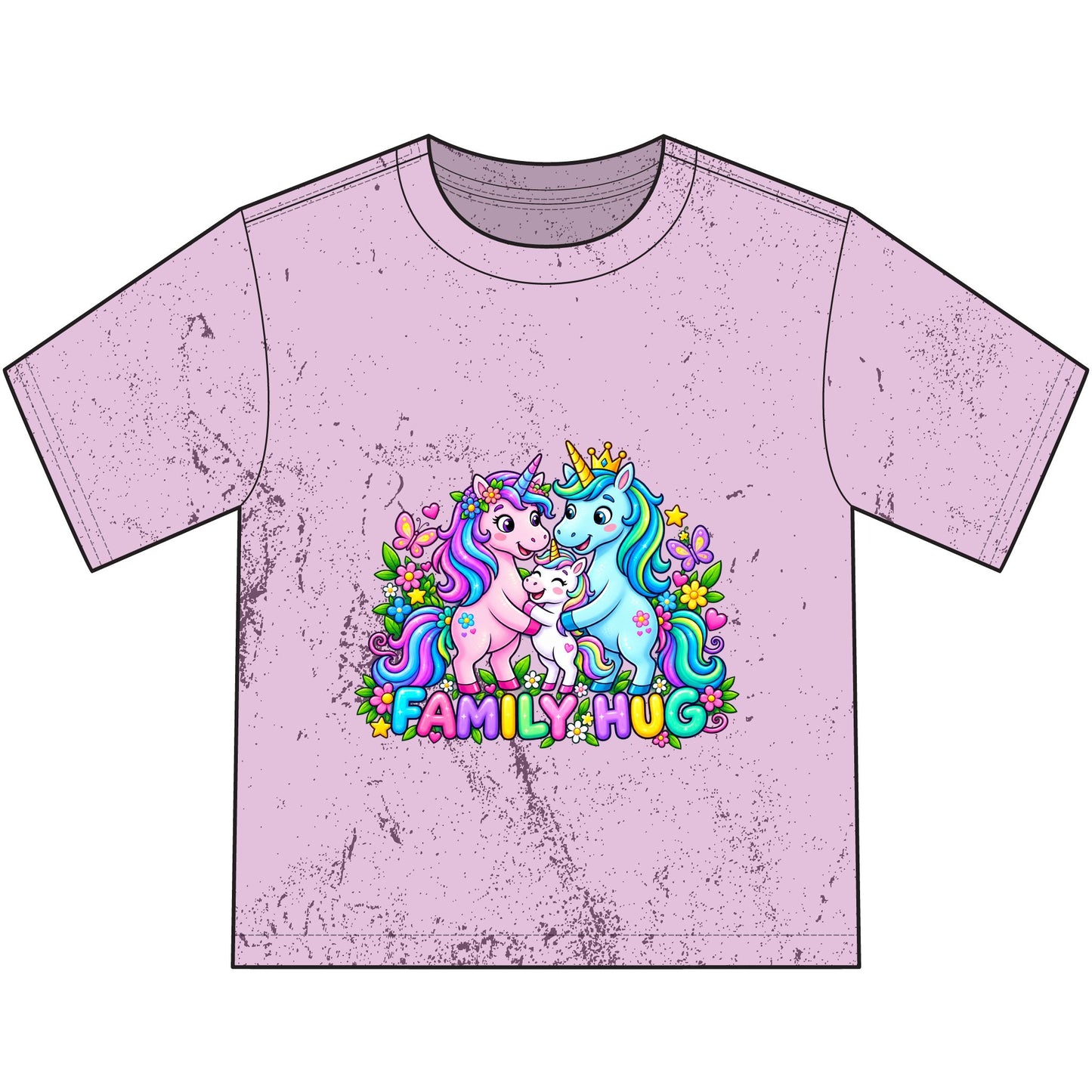 Family Hug Unicorn Heavyweight Color Blast Youth T-Shirt