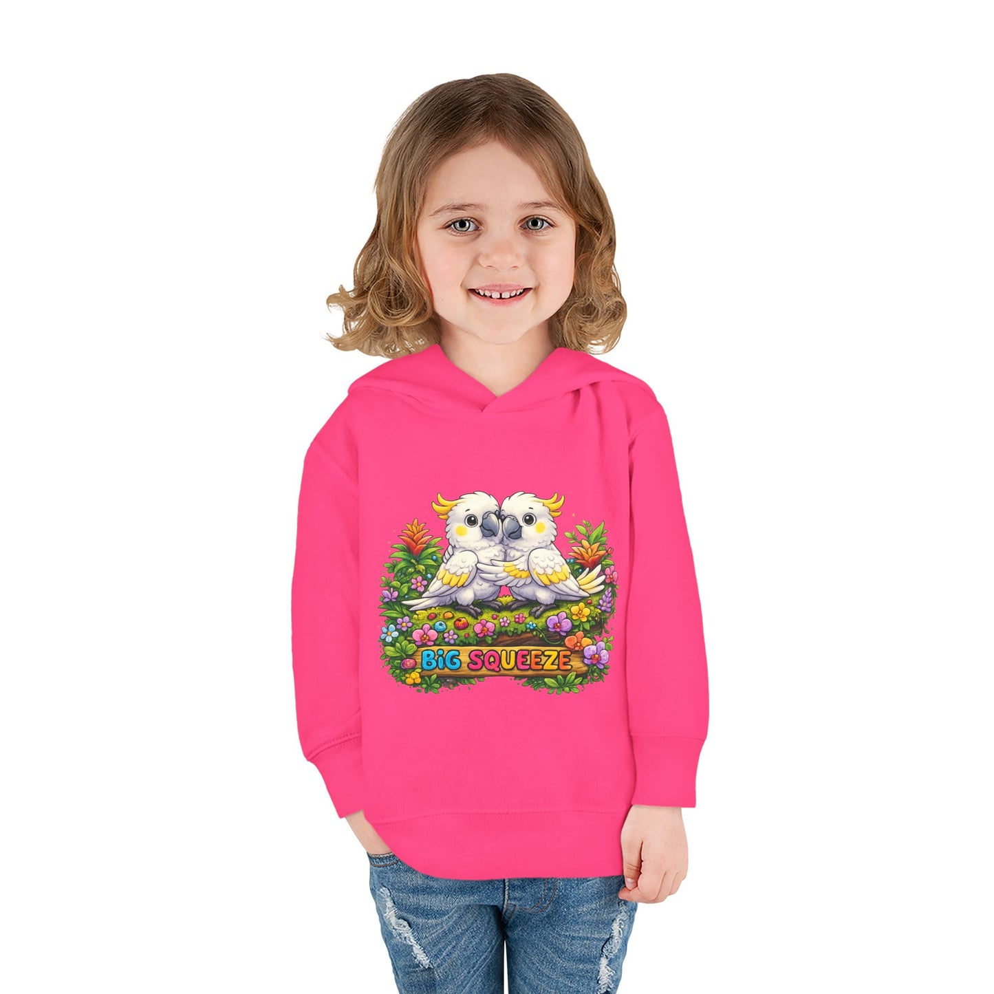Big Squeeze Cockatoo Toddler Pullover Fleece Hoodie