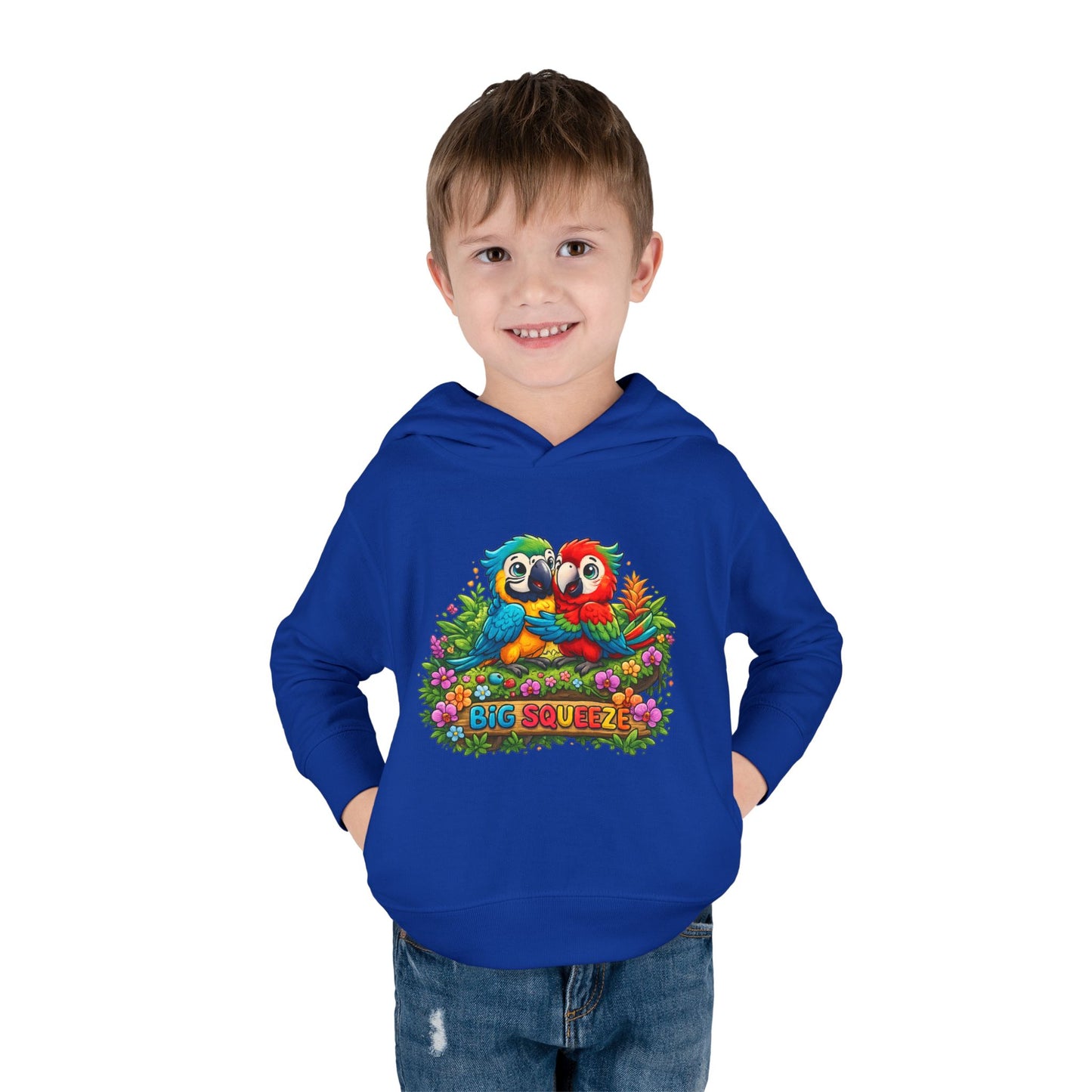 Big Squeeze Macaw Toddler Pullover Fleece Hoodie