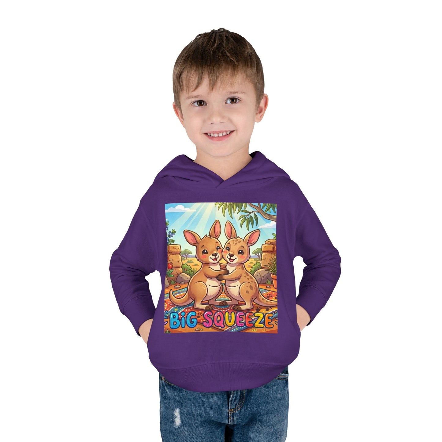 Big Squeeze Kangaroo Toddler Pullover Fleece Hoodie