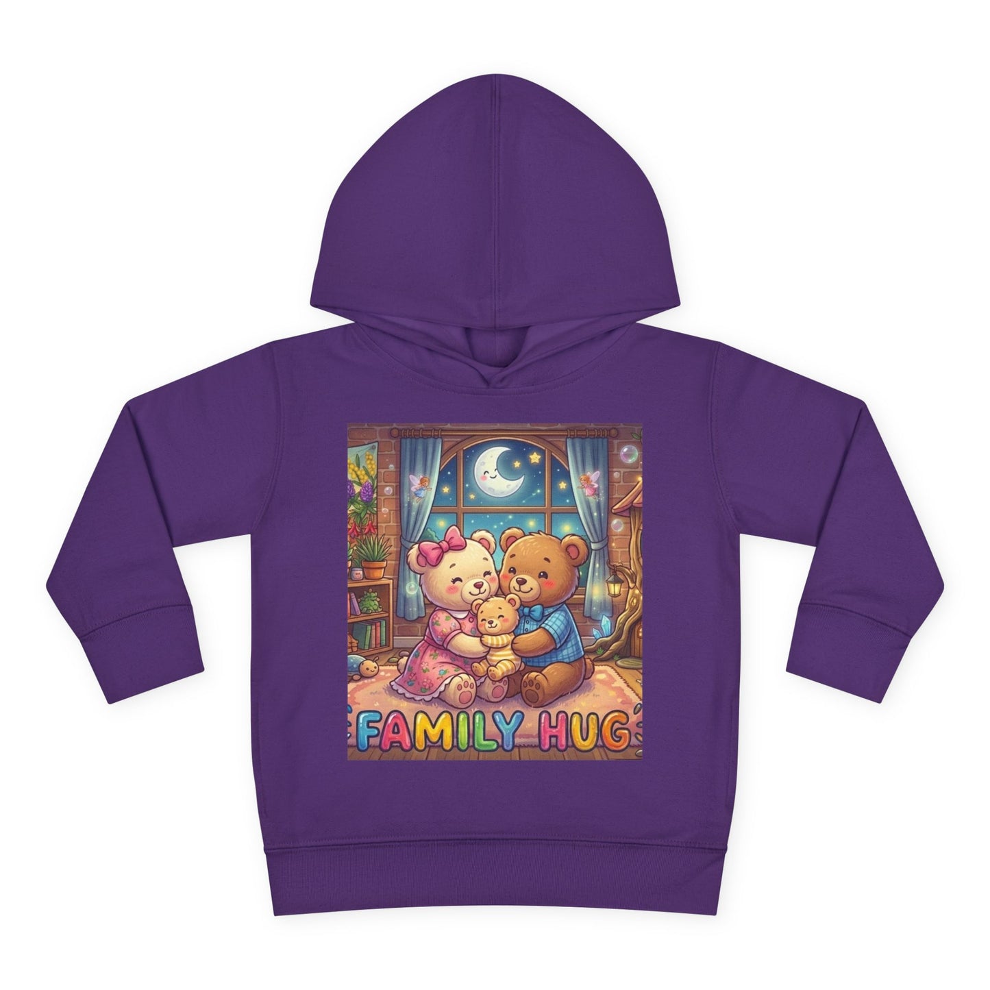 Family Hug Teddy Toddler Pullover Fleece Hoodie