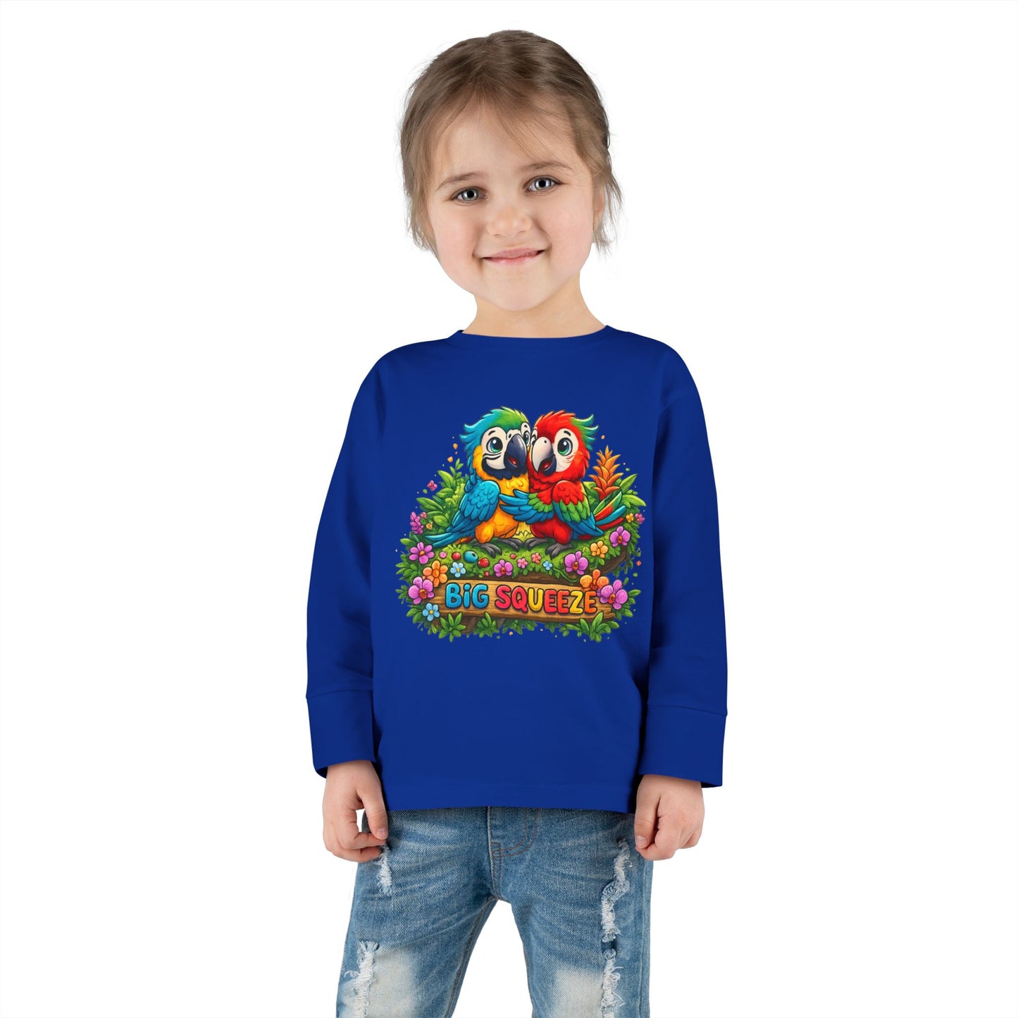 Big Squeeze Macaw Toddler Long Sleeve Tee