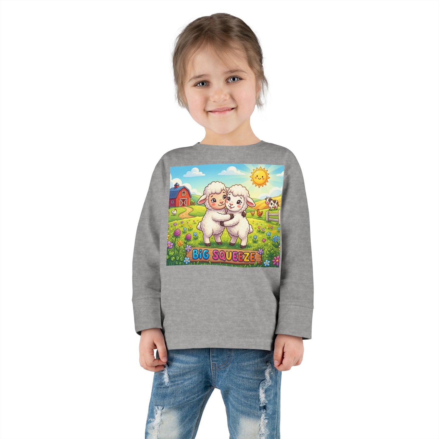 Big Squeeze Lamb Toddler Long Sleeve Tee