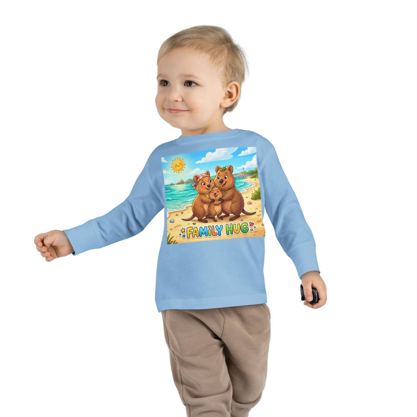 Family Hug Quokka Toddler Long Sleeve Tee