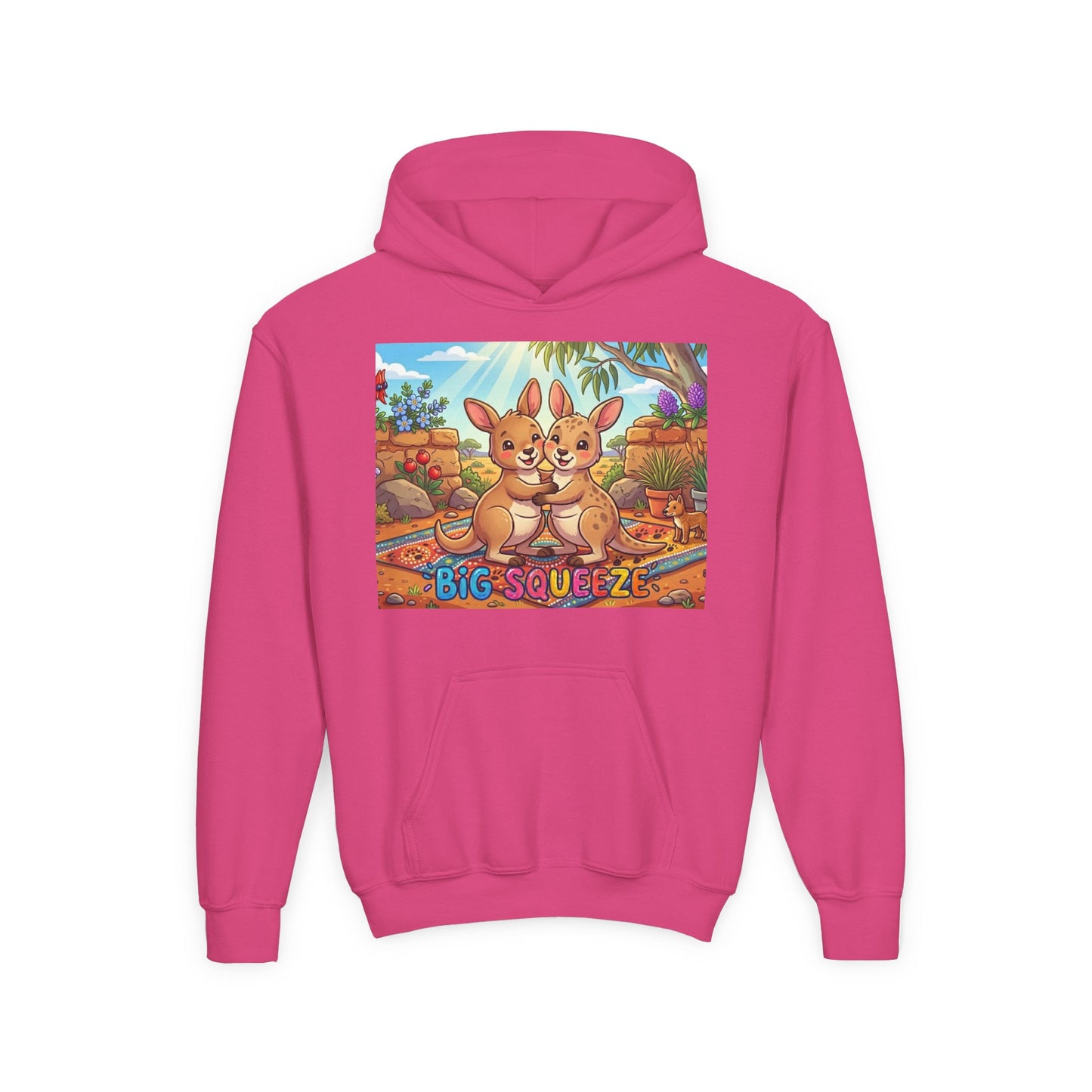 Big Squeeze Kangaroo Youth Heavy Blend Hooded Sweatshirt