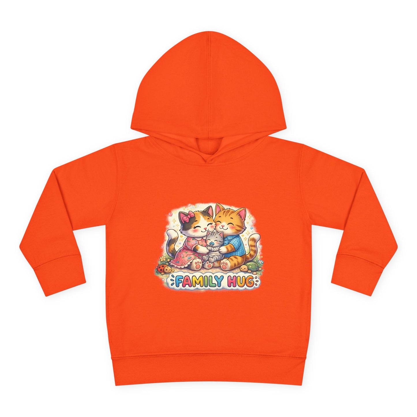Family Hug Kitten Toddler Pullover Fleece Hoodie