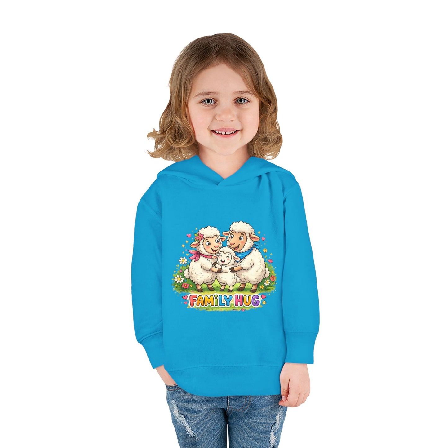 Family Hug Lamb Toddler Pullover Fleece Hoodie