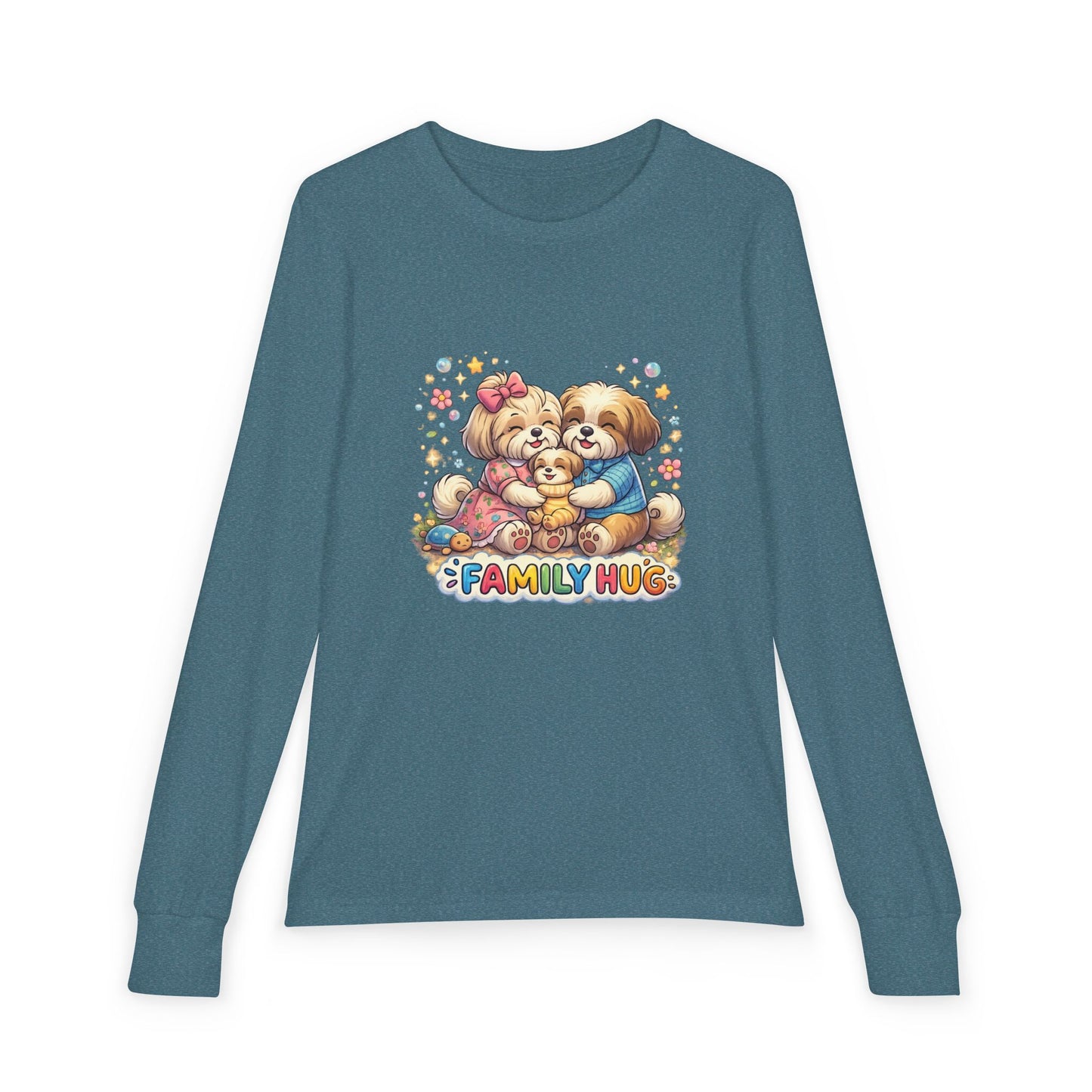 Family Hug Shih Tzu Youth Jersey Long Sleeve Tee
