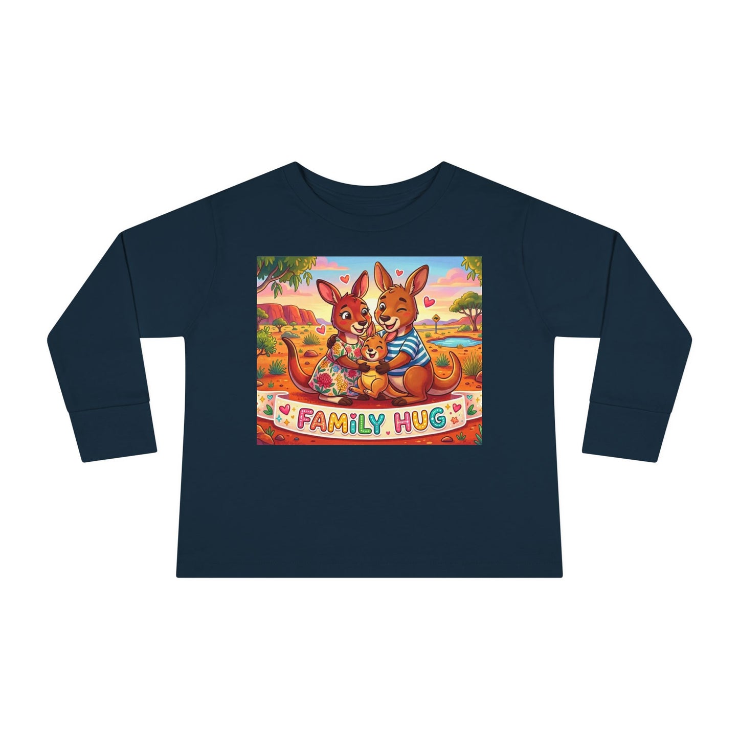 Family Hug Kangaroo Toddler Long Sleeve Tee