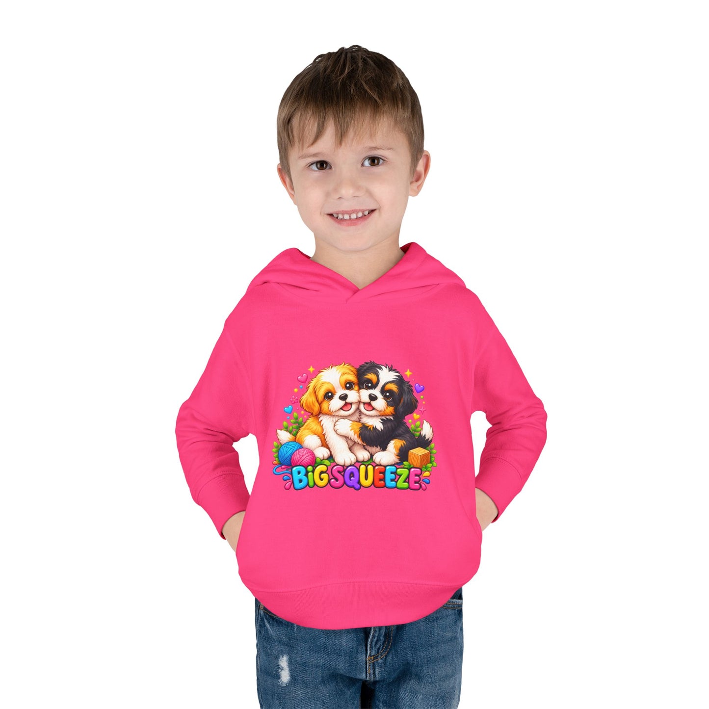 Big Squeeze Shih Tzu Toddler Pullover Fleece Hoodie