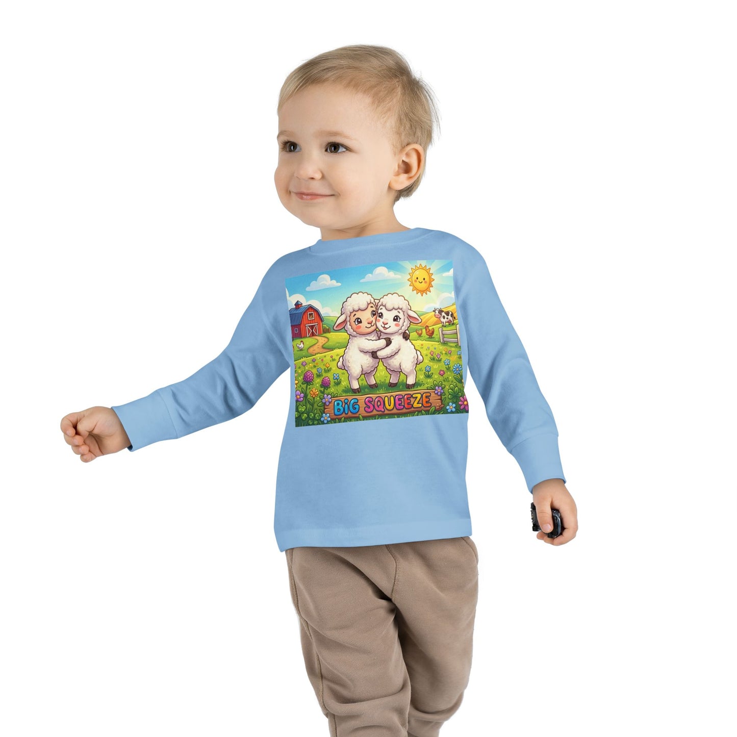Big Squeeze Lamb Toddler Long Sleeve Tee