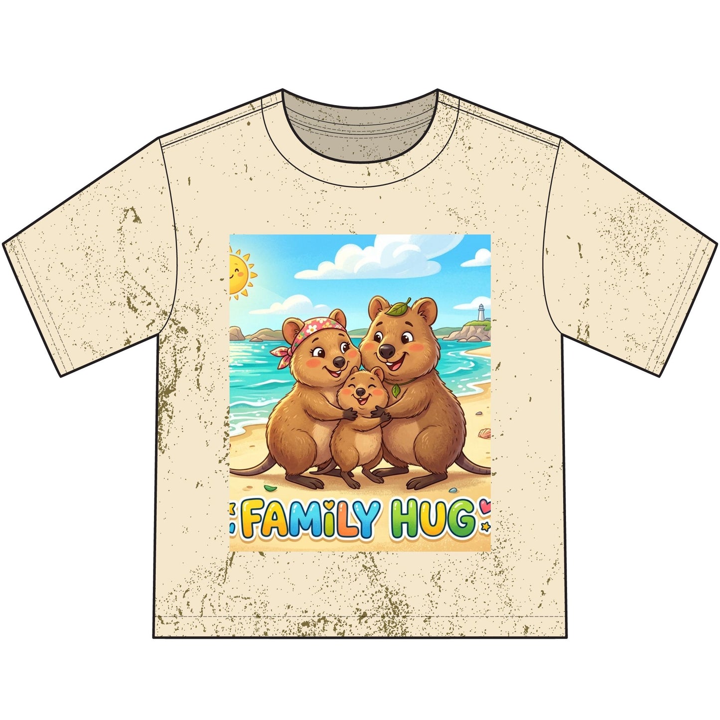 Family Hug Quokka Heavyweight Color Blast Youth T-Shirt