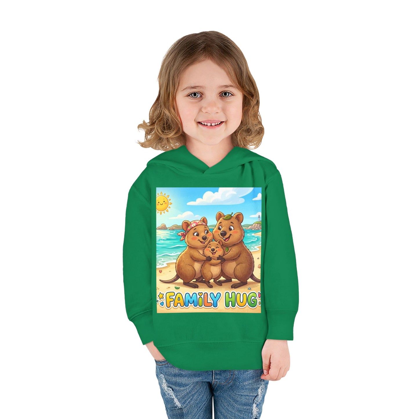 Family Hug Quokka Toddler Pullover Fleece Hoodie