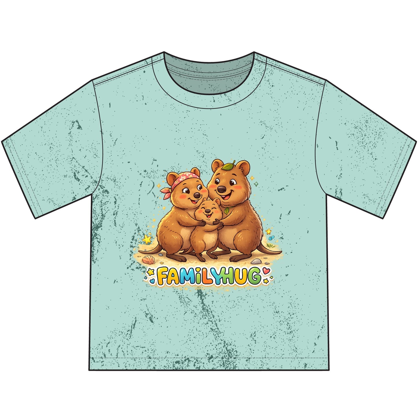 Family Hug Quokka Heavyweight Color Blast Youth T-Shirt