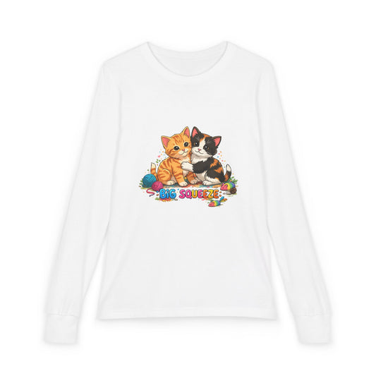 Big Squeeze Kitten Youth Jersey Long Sleeve Tee