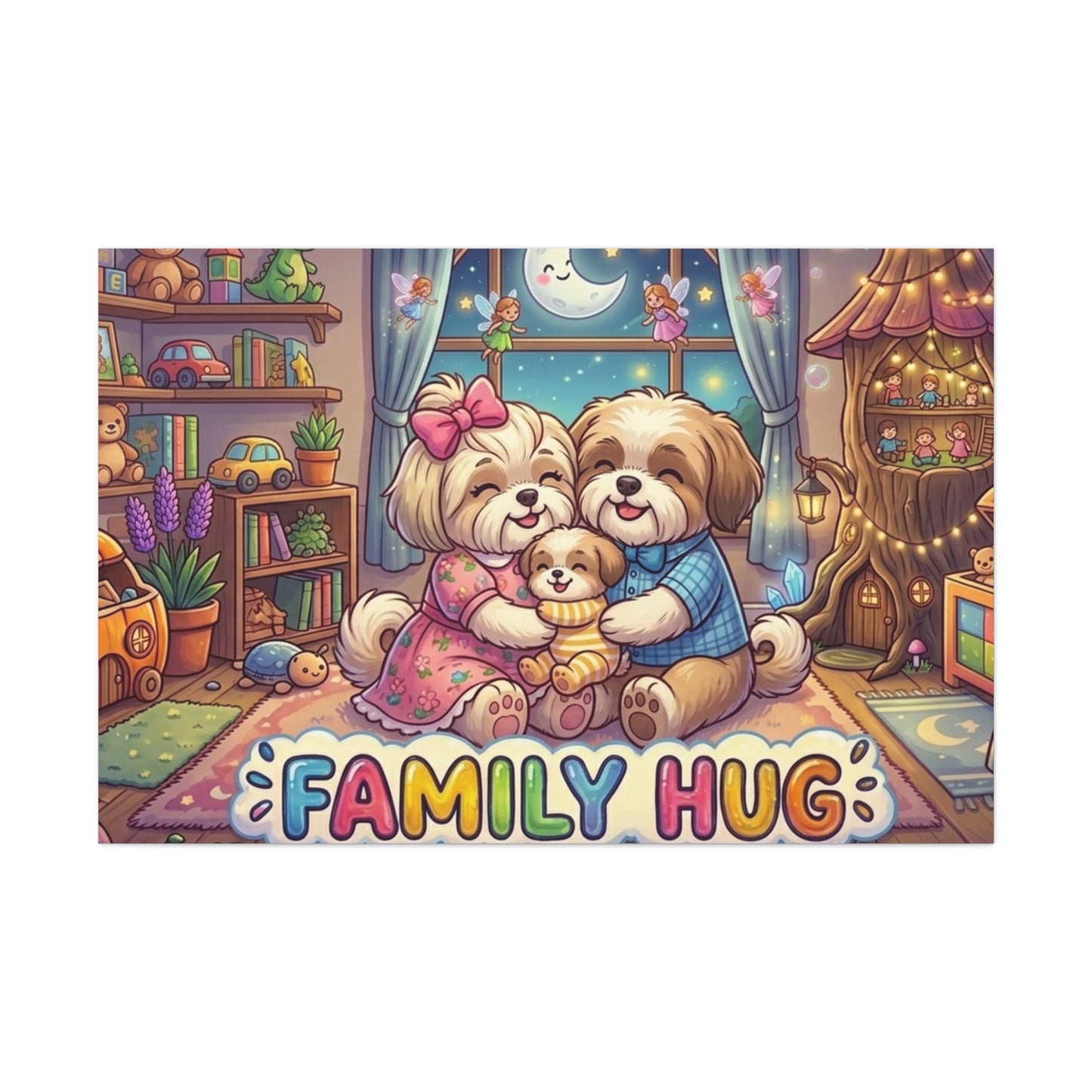 Family Hug Shih Tzu Classic Canvas