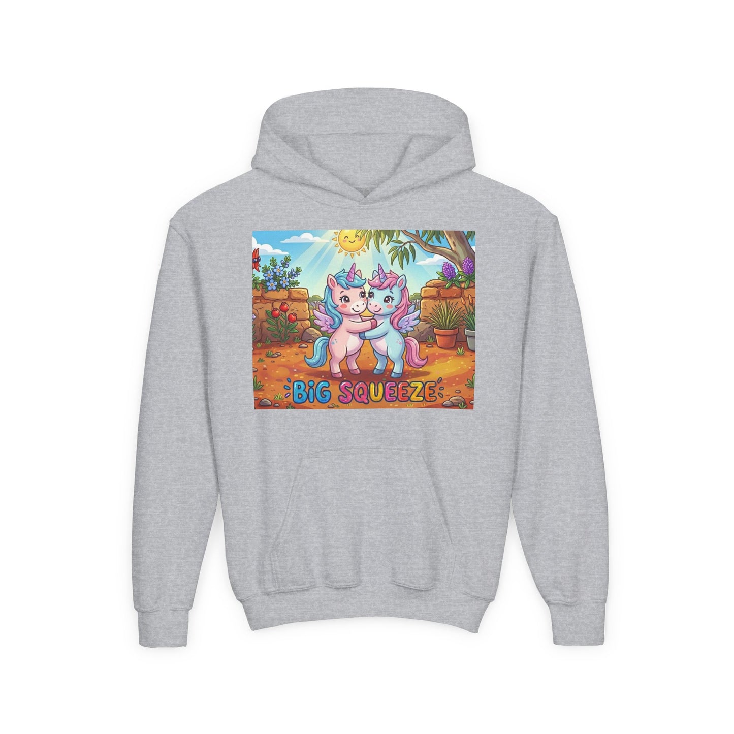 Big Squeeze Unicorn Youth Heavy Blend Hooded Sweatshirt