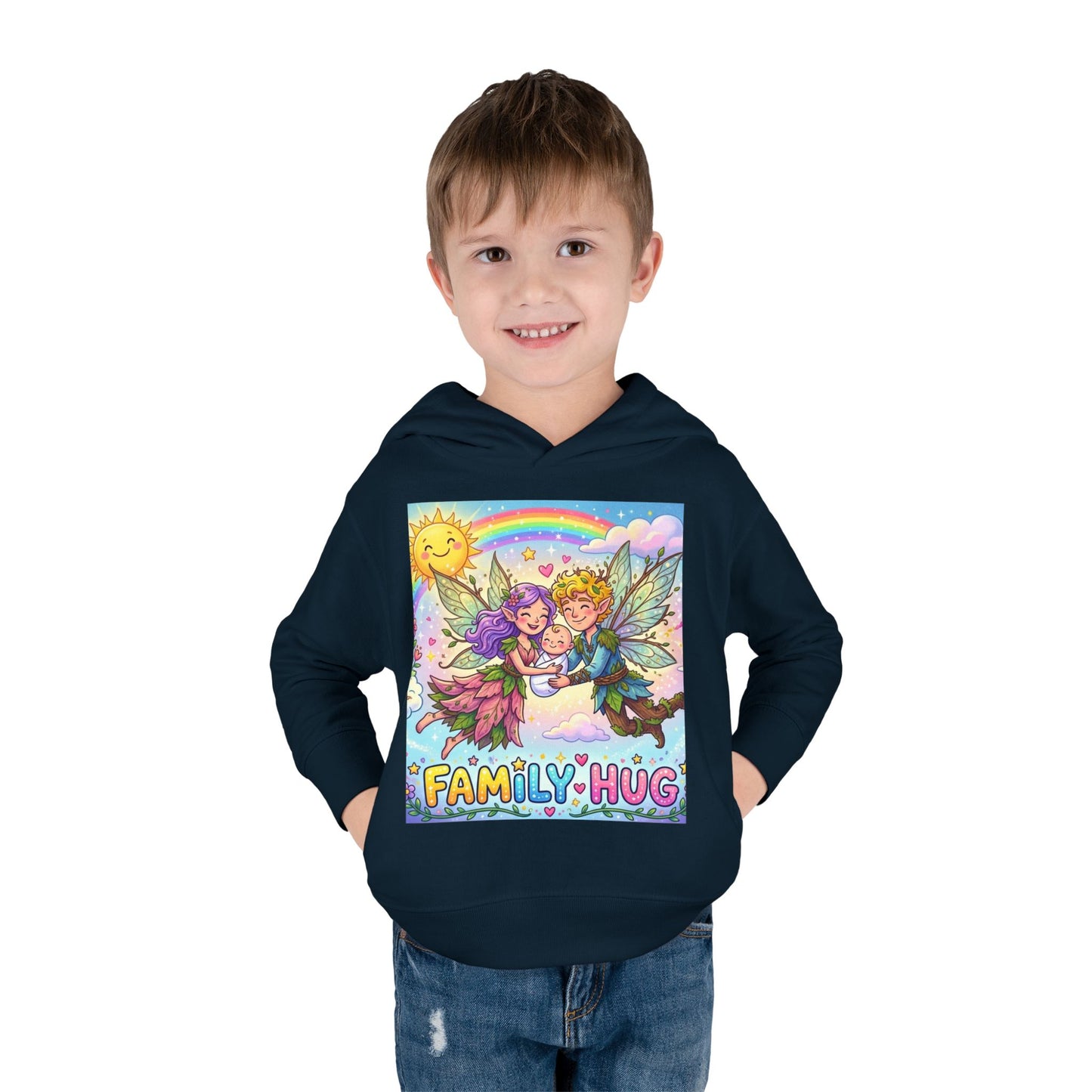 Family Hug Fairy Toddler Pullover Fleece Hoodie