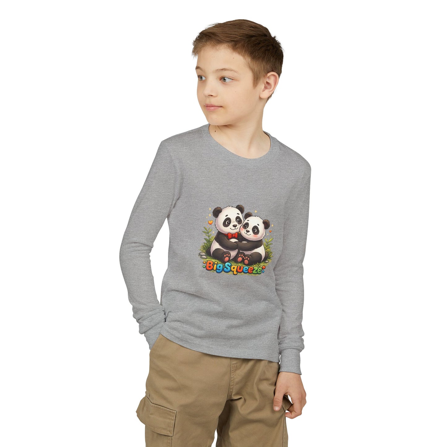 Big Squeeze Panda Youth Jersey Long Sleeve Tee