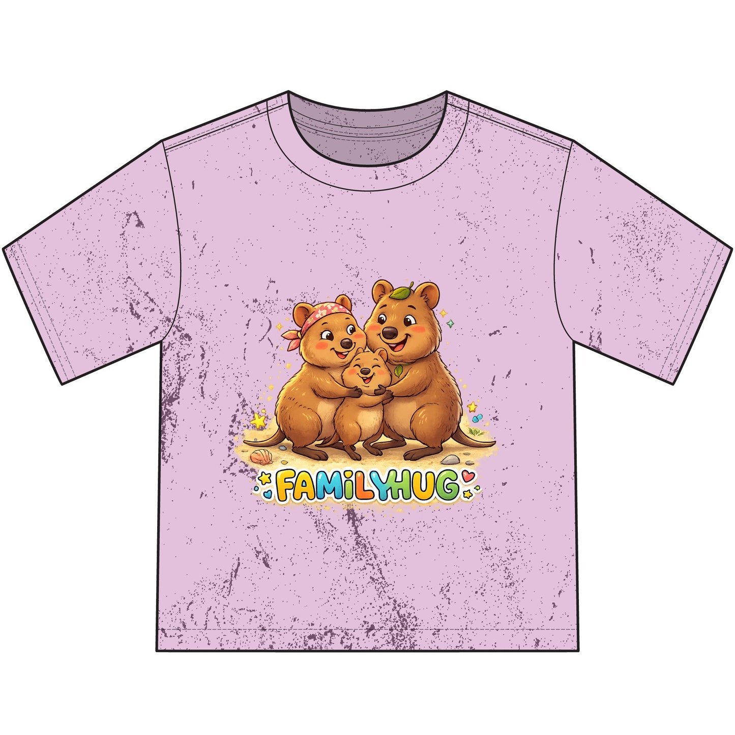 Family Hug Quokka Heavyweight Color Blast Youth T-Shirt