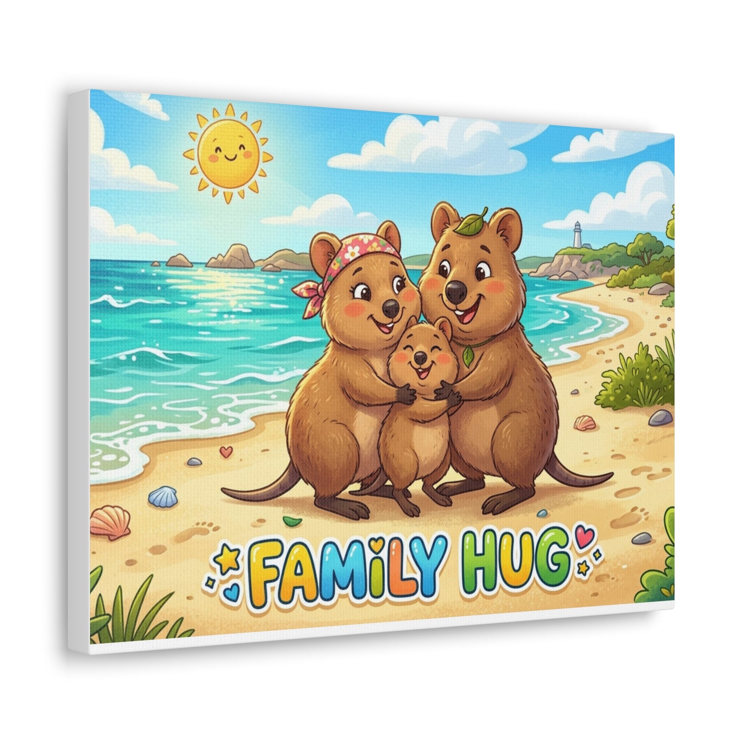 Family Hug Quokka Classic Canvas