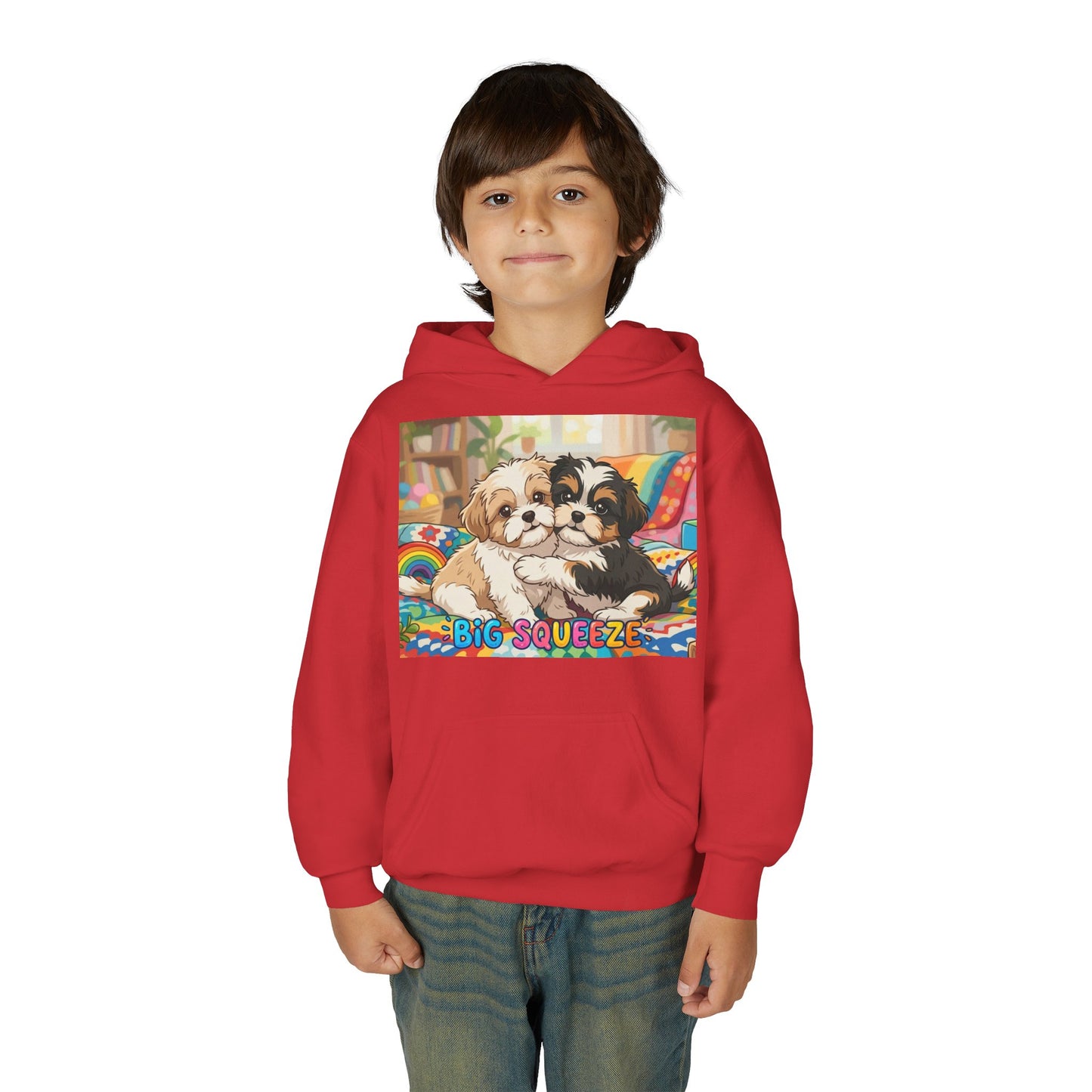 Big Squeeze Shih Tzu Youth Heavy Blend Hooded Sweatshirt