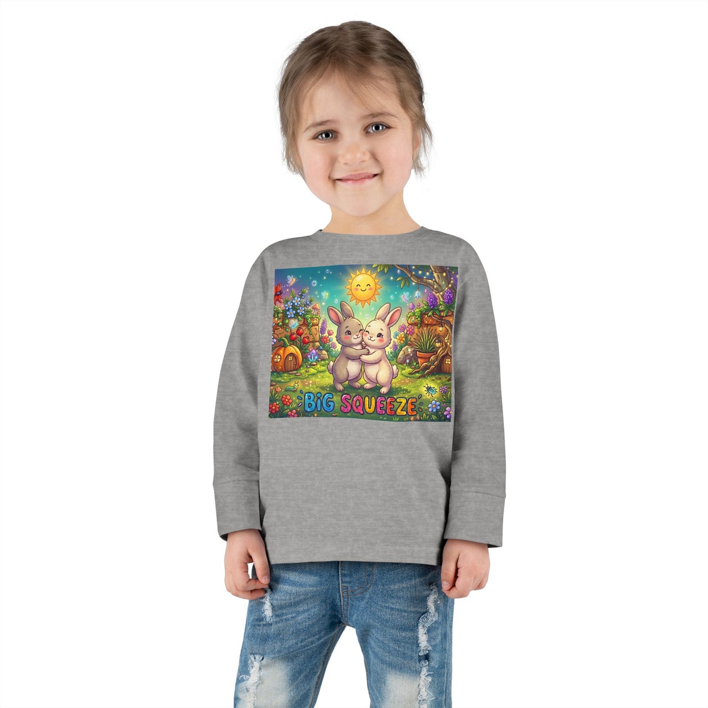 Big Squeeze Bunny Toddler Long Sleeve Tee