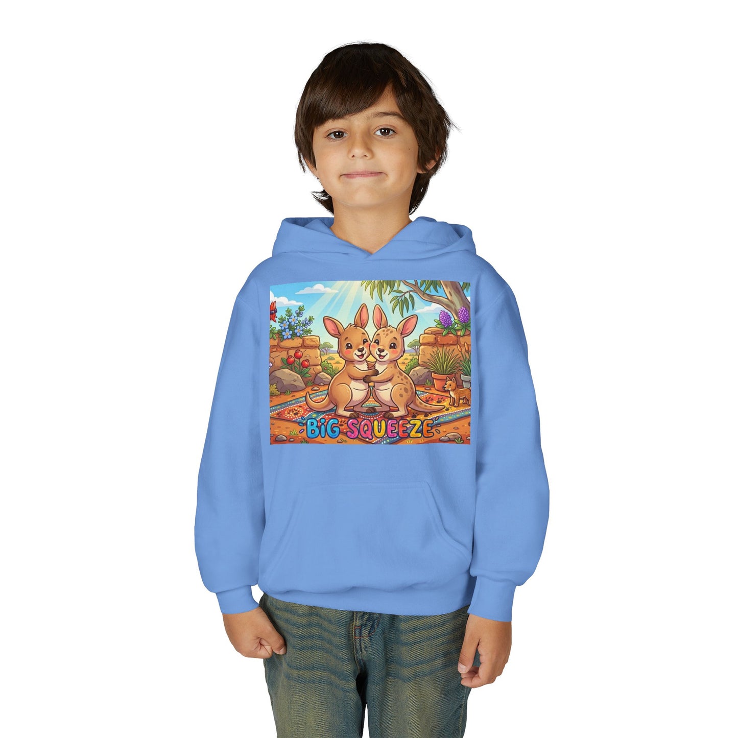 Big Squeeze Kangaroo Youth Heavy Blend Hooded Sweatshirt