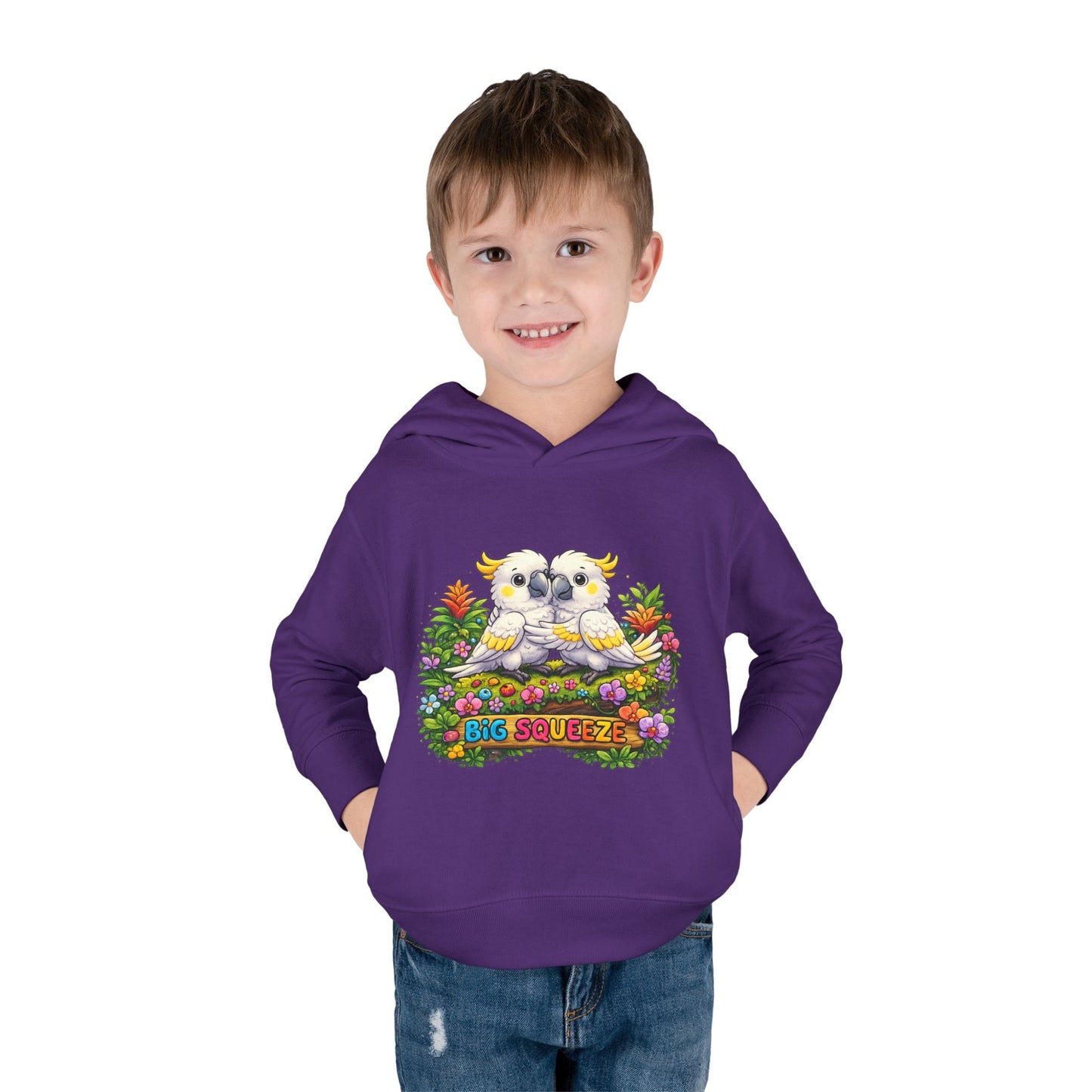 Big Squeeze Cockatoo Toddler Pullover Fleece Hoodie