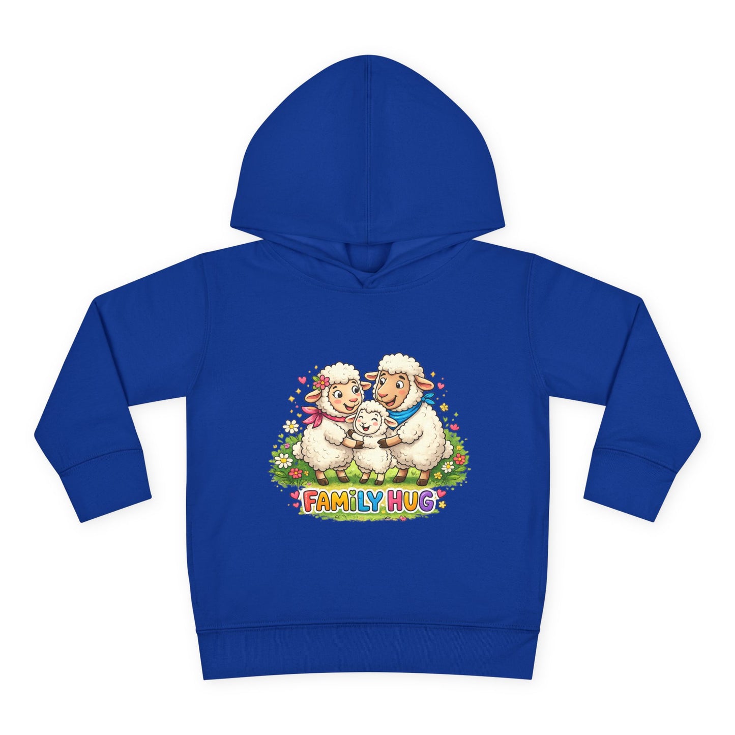 Family Hug Lamb Toddler Pullover Fleece Hoodie